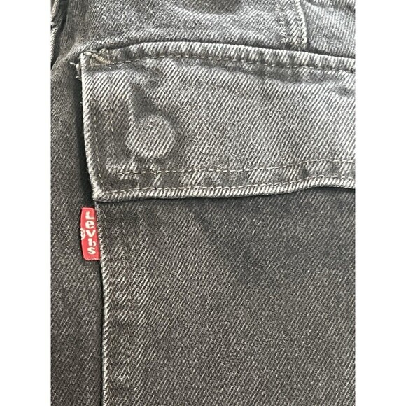 Levi's '94 Wide Baggy Black Cargo Y2K Cotton Jeans Adjustable Hem 24 x 3… - Picture 9 of 14